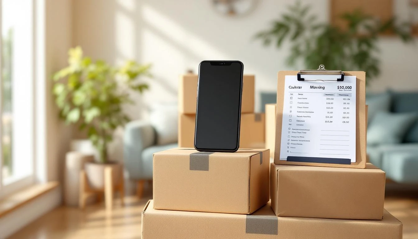 Kalkulator und Umzugskartons - Entrümpelung Kosten berechnen